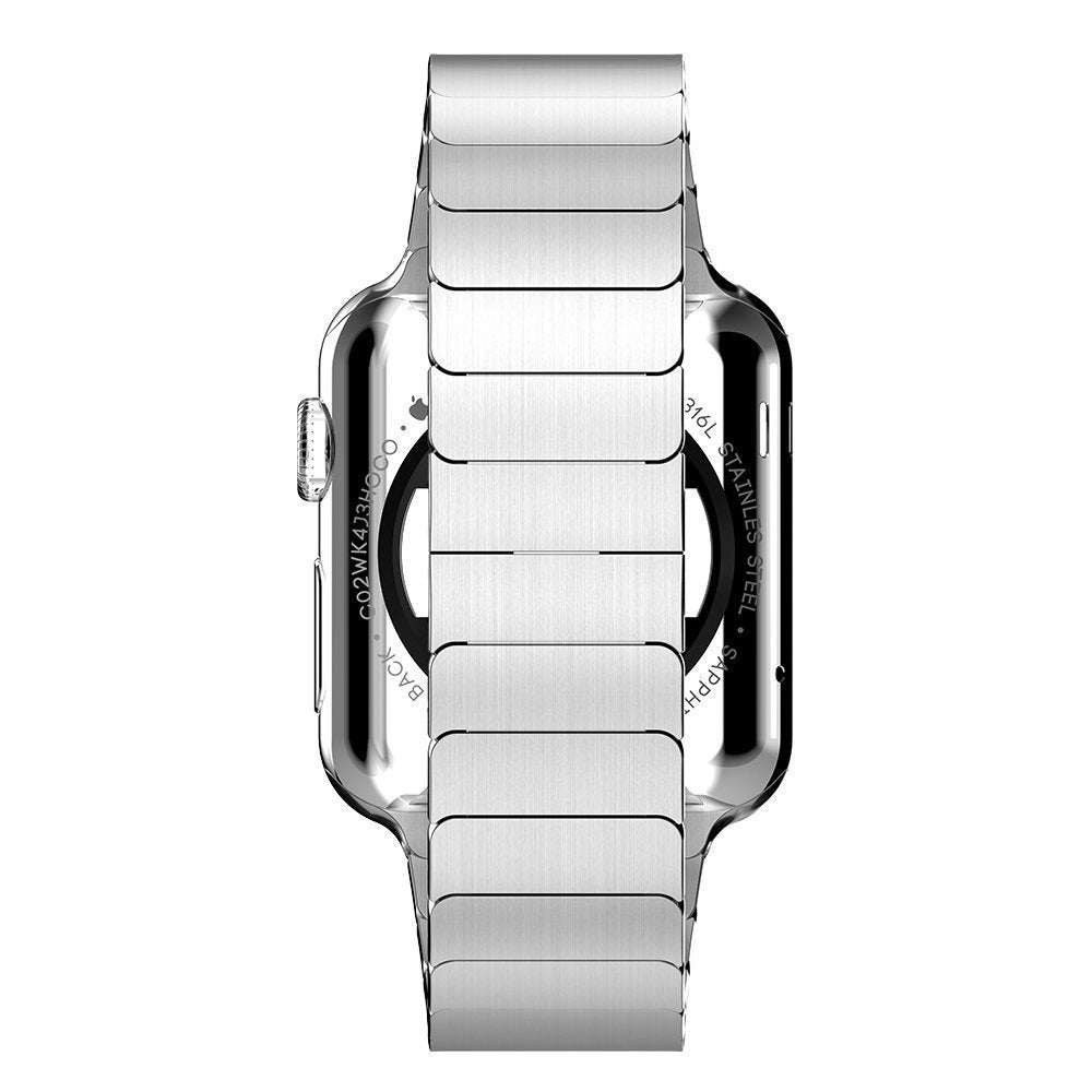Stainless Steel Watch Band Link Bracelet for Apple Watch Series 8 7 41mm / Series 6 SE / SE(2022) 5 4 40mm / Series 3 2 1 38mm - Silver Color