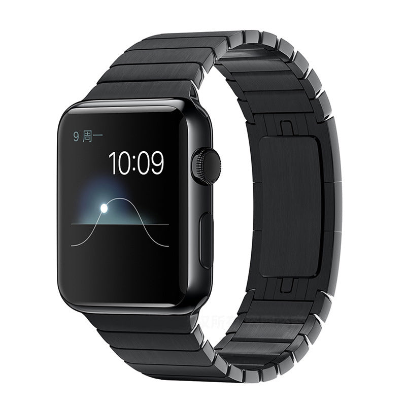 1:1 Scale Stainless Steel Link Bracelet for Apple Watch Series 8 7 41mm / Series 6 SE / SE(2022) 5 4 40mm / Series 3 2 1 38mm - Black