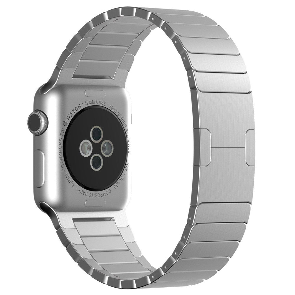 1:1 Scale Butterfly Clasp Stainless Steel Watchband for Apple Watch Series 8 45mm / Ultra 49mm / 7 45mm / Series / 6 SE / SE (2022) / 5 / 4 44mm / Series 3 / 2 / 1 42mm - Silver Color