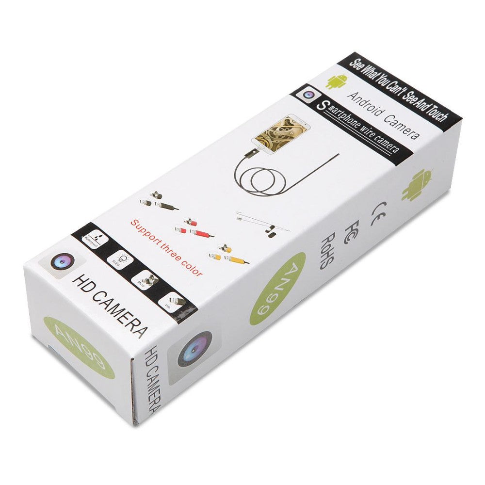 Uniqkart Waterproof 5M 5.5mm 6-LED PC Android USB Endoscope Inspection Video Camera - Gold Color