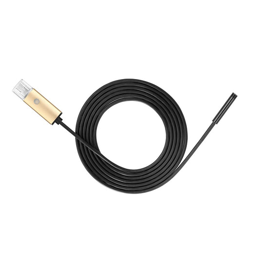Uniqkart 10M 5.5mm 6-LED Waterproof Android PC USB Endoscope Inspection Video Camera - Gold Color