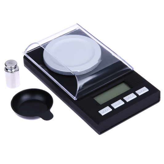 Portable 50g 0.001g Digital Jewelry Scale Digital Milligram Scale with Calibration Weights