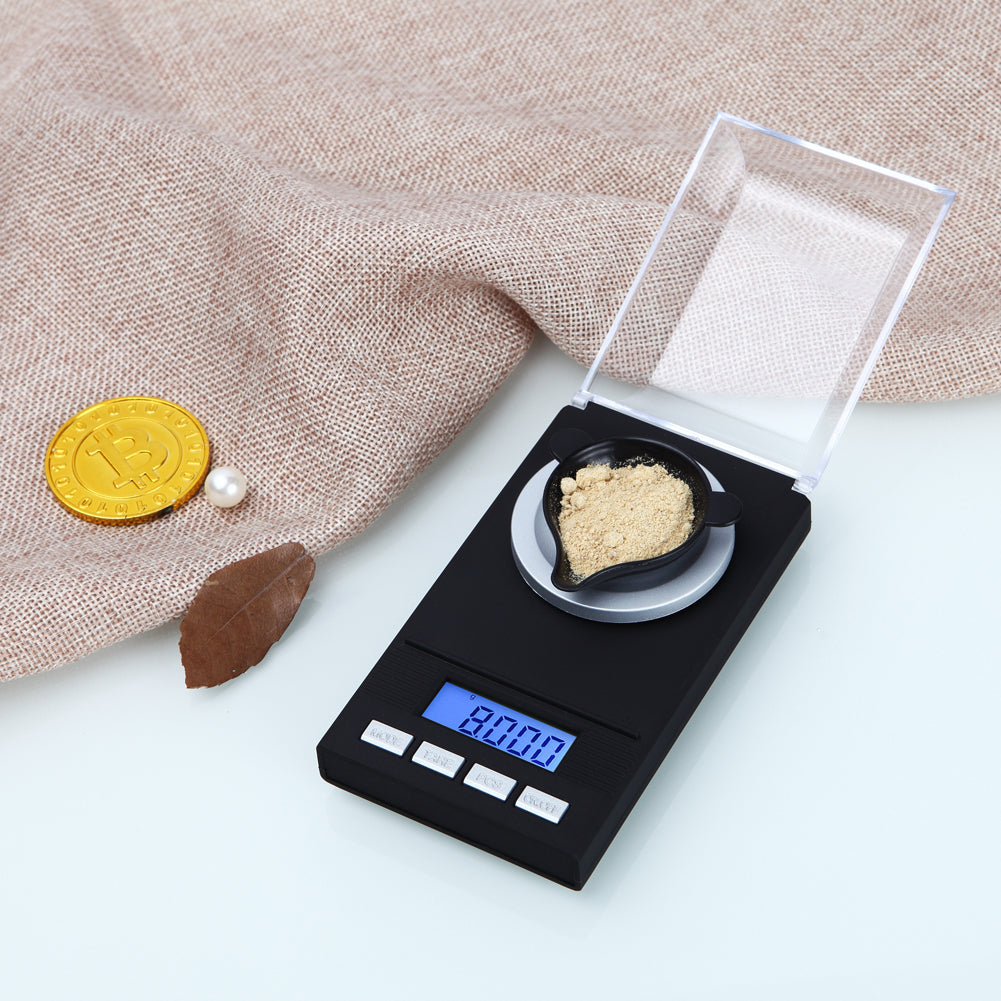 Portable 50g 0.001g Digital Jewelry Scale Digital Milligram Scale with Calibration Weights