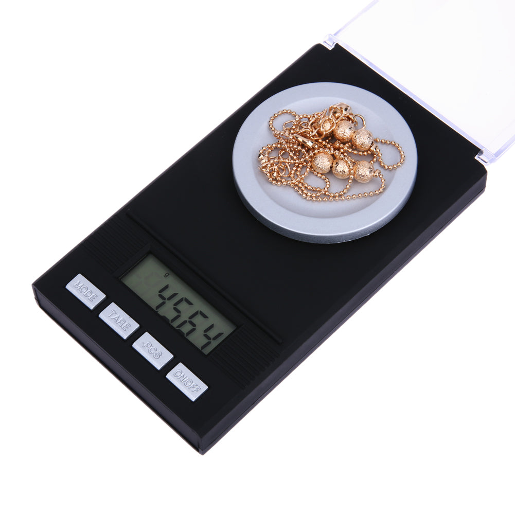 Portable 50g 0.001g Digital Jewelry Scale Digital Milligram Scale with Calibration Weights