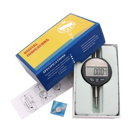 QST EXPRESS 0.01mm Electronic Digital Indicators 0-12.7mm Gauge Digital Dial Indicator Precision Tool