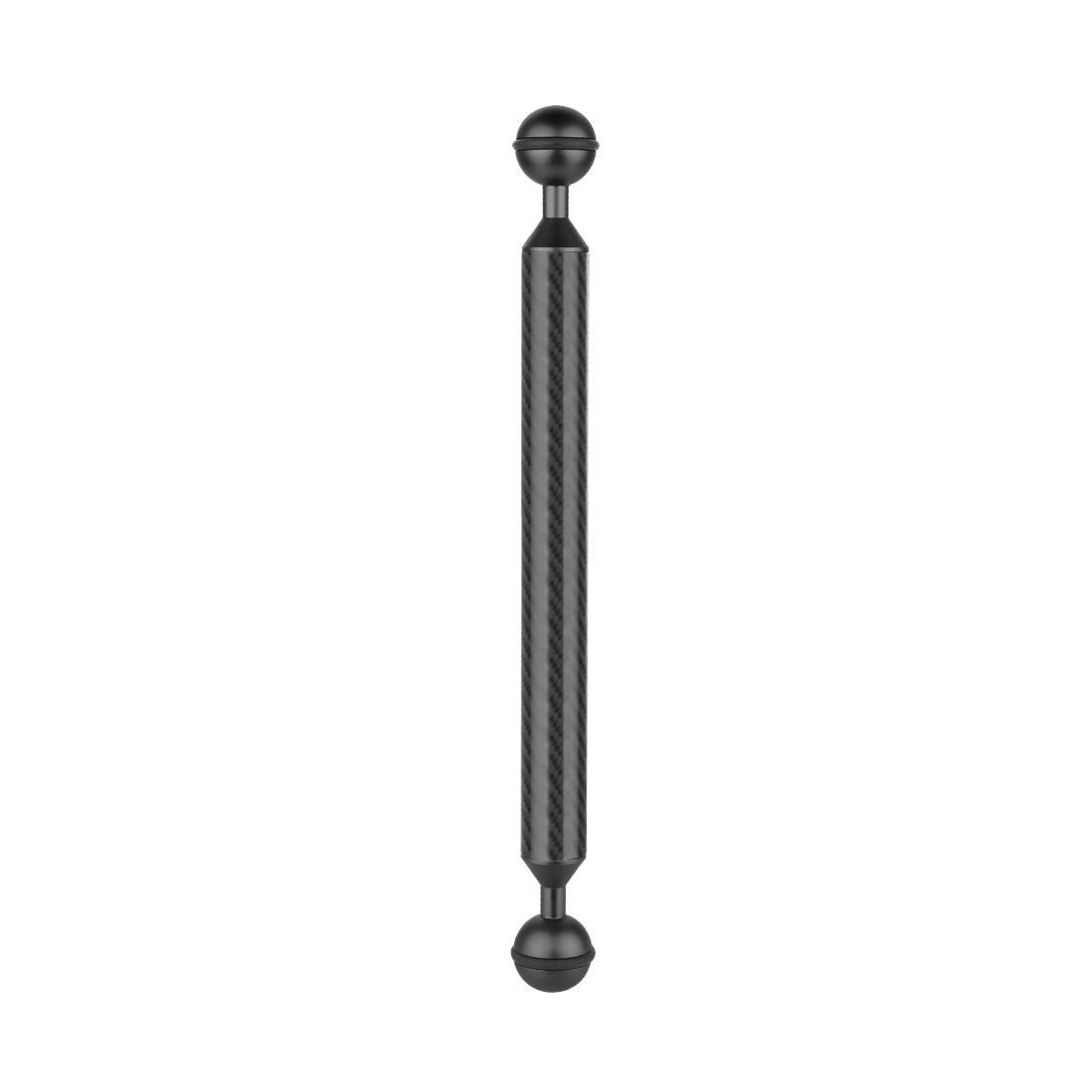 PULUZ 10 inch 25.4cm Length 20.8mm Diameter Dual Balls Carbon Fiber Floating Arm, Ball Diameter: 25mm (Red)