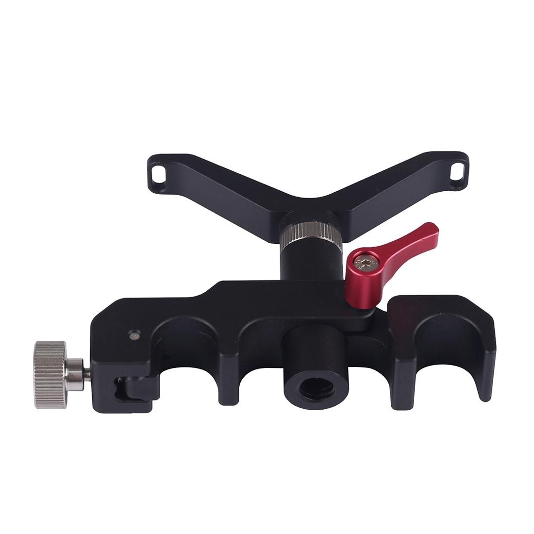 WARAXE-2900 Y Shape Telephoto Lens Support Bracket for 15mm Rail Rod Support System (Grey)