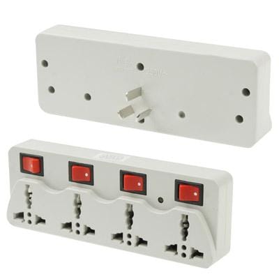 Plug Adapter, Travel Power 3 x UK Plug to AU Plug Adaptor with Switch (Style3)