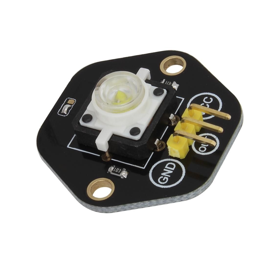 LandaTianrui LDTR-RM012 Digital Push Button with White LED Indicator Light Module for Arduino UNO / MEGA / Raspberry Pi / AVR / STM32 (Black)