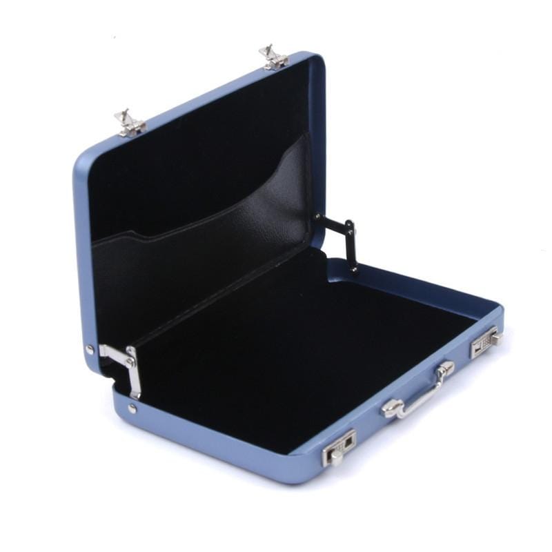 Aluminum Storage Box Business Card Holder Credit Card Bank Card Storage Box (Black)