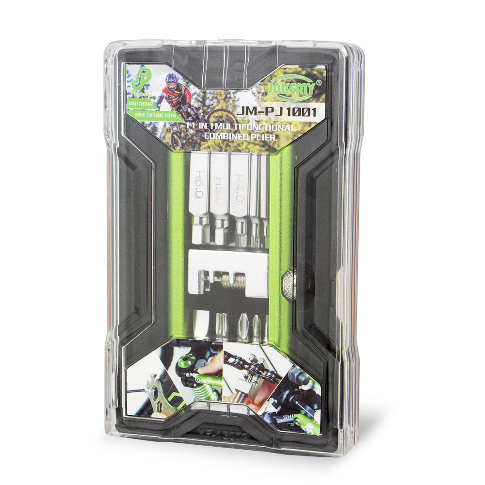 JAKEMY PJ-1001 11-in-1 Folding Bicycle Wrench Repair Tool