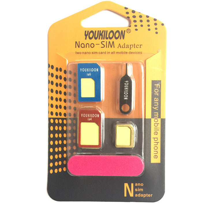 Uniqkart 8-in-1 Nano Micro Standard SIM Card Adapter Converter Kit