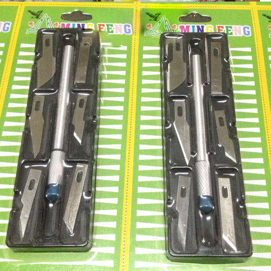 YOUKILONG Metal Carving Knife Tool Kit with 6 Blades