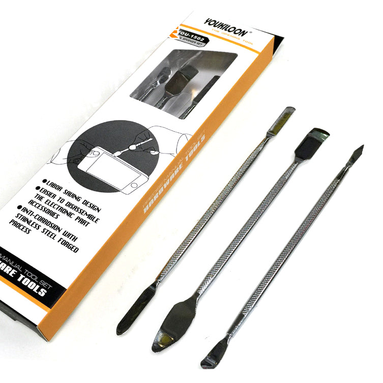 Uniqkart 3-in-1 Metal Spudger Disassemble Pry Tool Set for iPhone Samsung