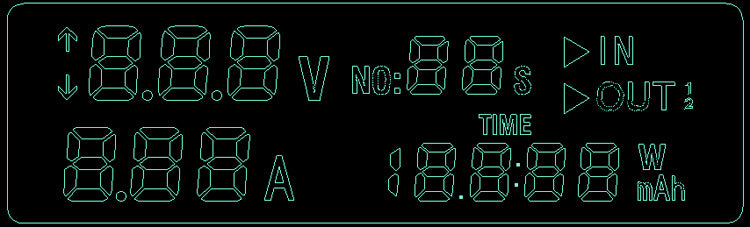 KCX-045 USB LCD Screen Voltage Current Detector for Smartphone Power Bank - Black