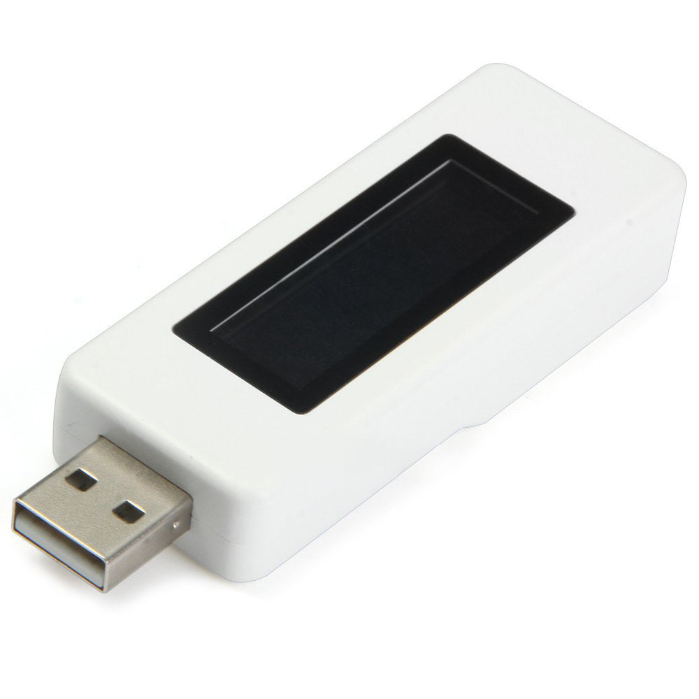 KCX-045 USB LCD Screen Voltage Current Detector for Smartphone Power Bank - White