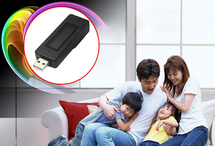 KCX-045 USB LCD Screen Voltage Current Detector for Smartphone Power Bank - White