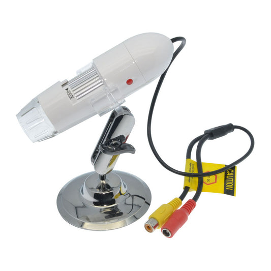 T01 400X AV/TV Port Digital Microscope Magnifier with 8-LED White Light - EU Plug