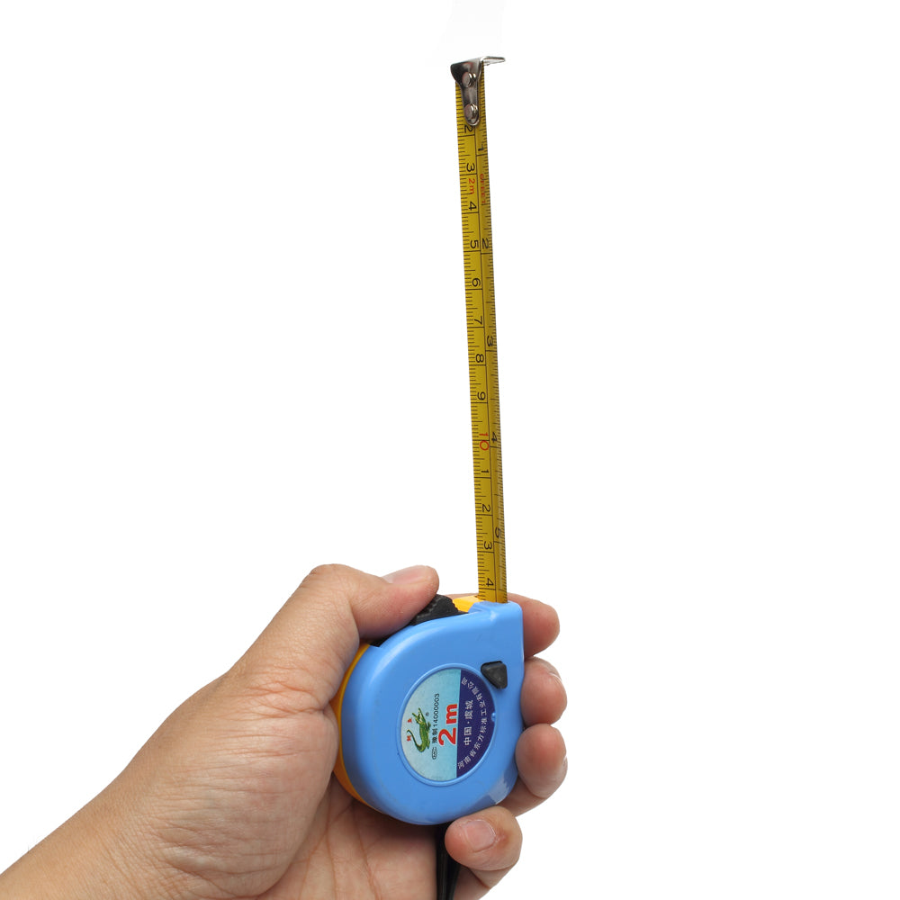 2M 6Ft Retractable Metric English Ruler Tape Carpenter Measuring Tool