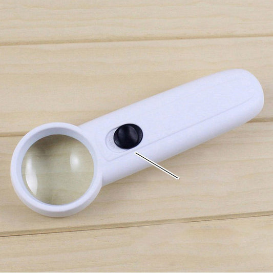 15X 37MM 2 LEDs Handheld Magnifier Magnifying Glass Loupe