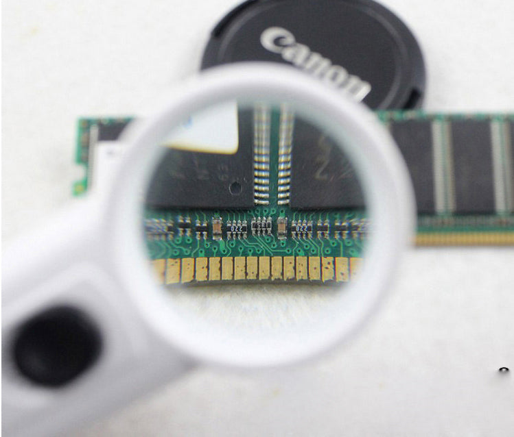 15X 37MM 2 LEDs Handheld Magnifier Magnifying Glass Loupe