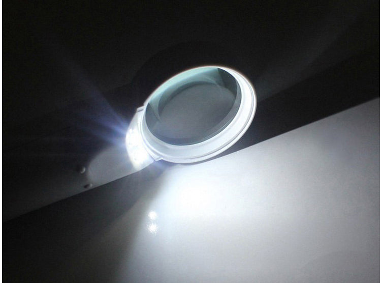 15X 37MM 2 LEDs Handheld Magnifier Magnifying Glass Loupe