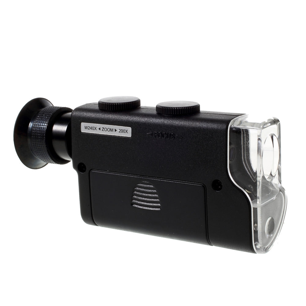 200X-240X Loupe LED High Definition Wide Angle Microscope Currency Detecting Magnifier