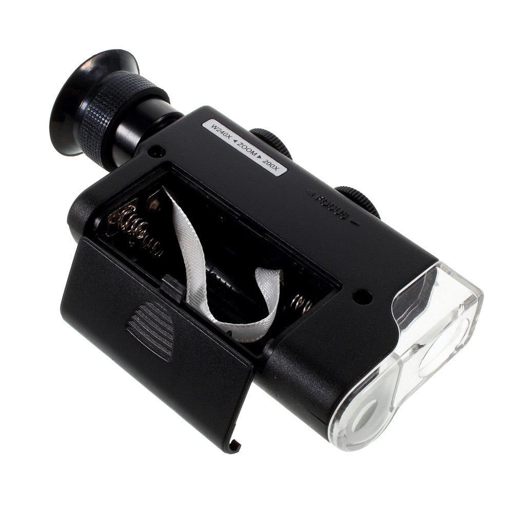 200X-240X Loupe LED High Definition Wide Angle Microscope Currency Detecting Magnifier