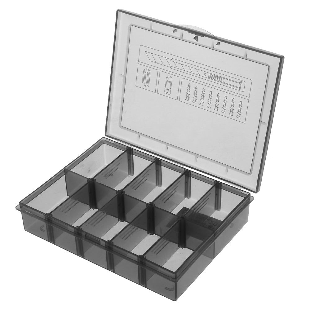 Detachable Plastic Repair Parts Tool Storage Box Case with 10 Compartments