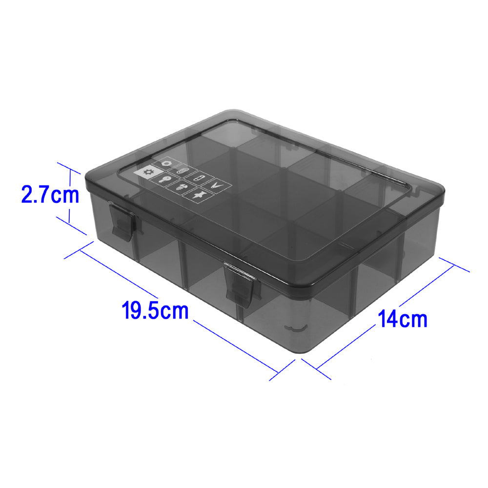 Detachable Plastic Tool Components Storage Box with 18 Compartments