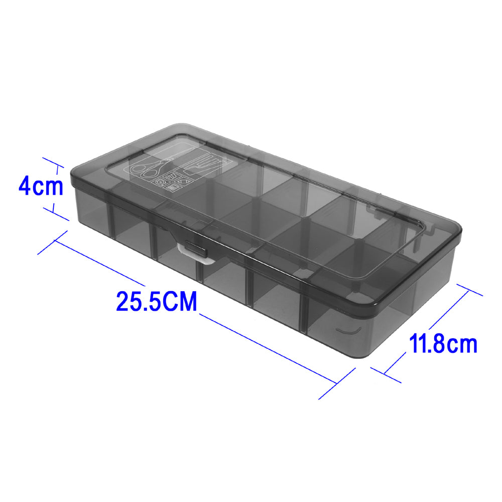 Detachable Plastic Tool Components Container Box Case with 12 Compartments