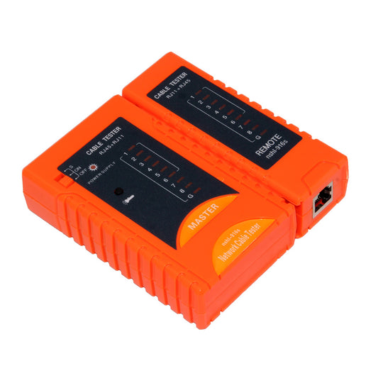 NSHI-916s RJ45 + RJ11 Network LAN Cable Tester - Orange