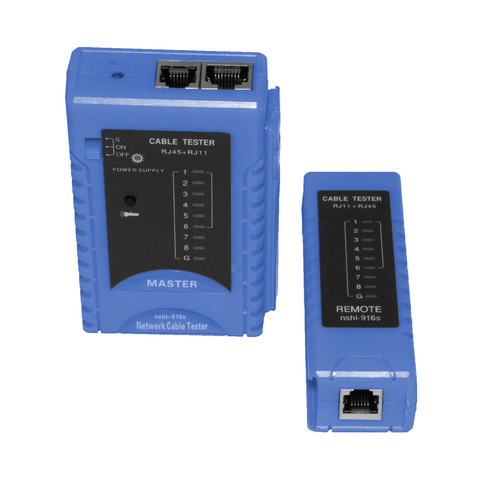 NSHI-916s RJ45 + RJ11 Network LAN Cable Tester - Blue