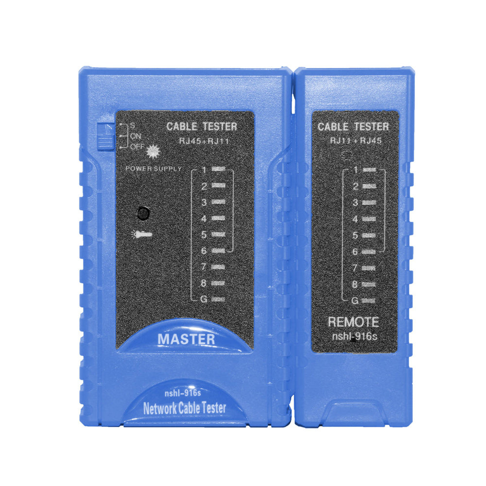 NSHI-916s RJ45 + RJ11 Network LAN Cable Tester - Blue