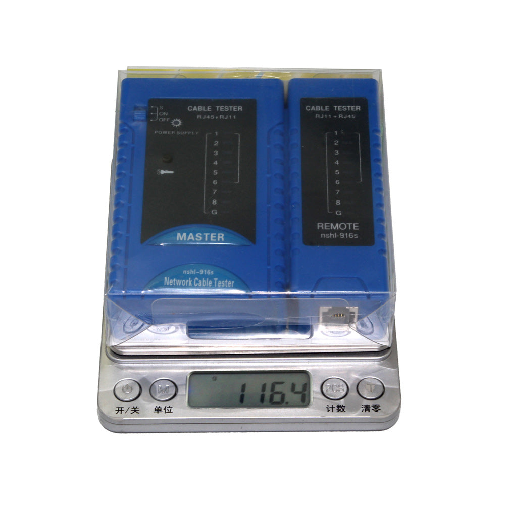 NSHI-916s RJ45 + RJ11 Network LAN Cable Tester - Blue