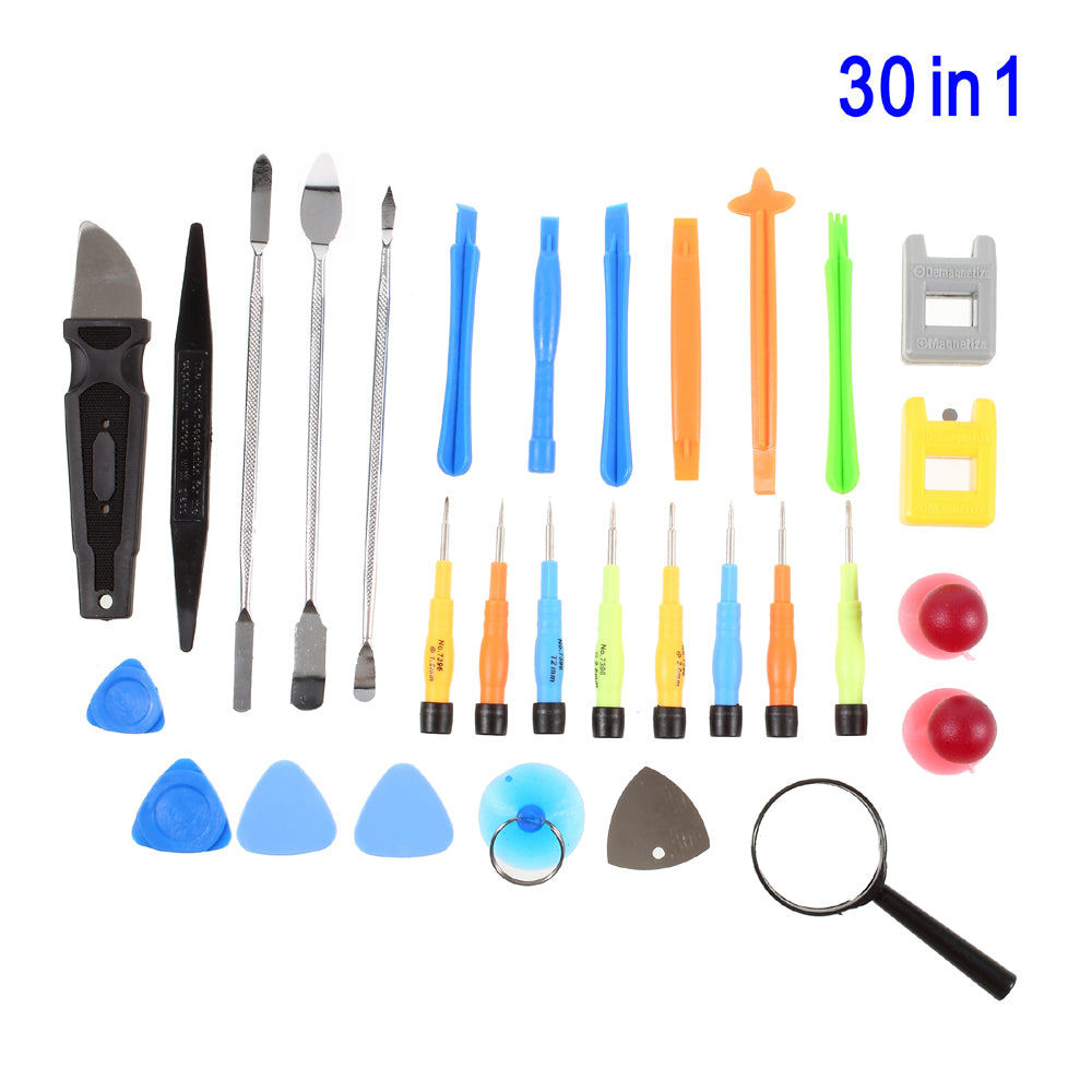 30-In-1 Professional Disassemble Repair Tool Kit for iPhone Samsung Sony