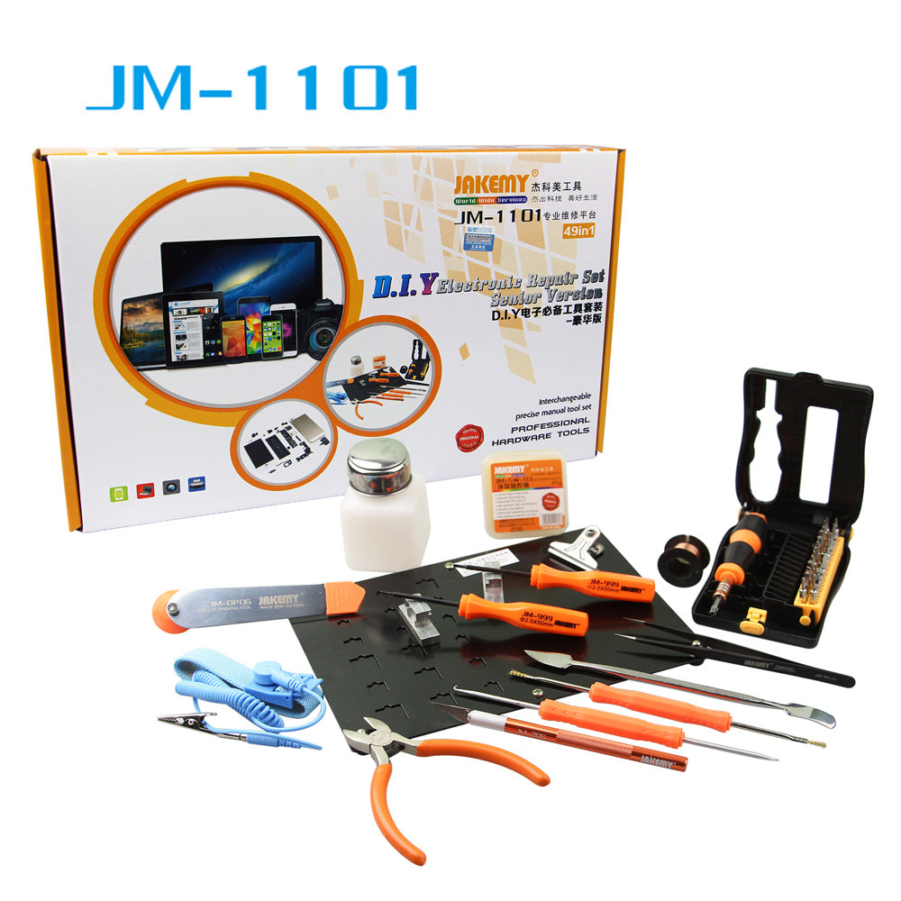 Jakemy Professional Soldering DIY Screwdrivers Tweezers Repair Tool Kit JM-1101