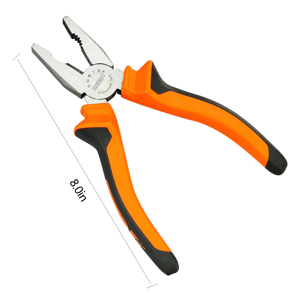 JAKEMY JM-CT1-6 8.0-inch Hardware Tool Non-slip Handle Lineman&#39;s Pliers
