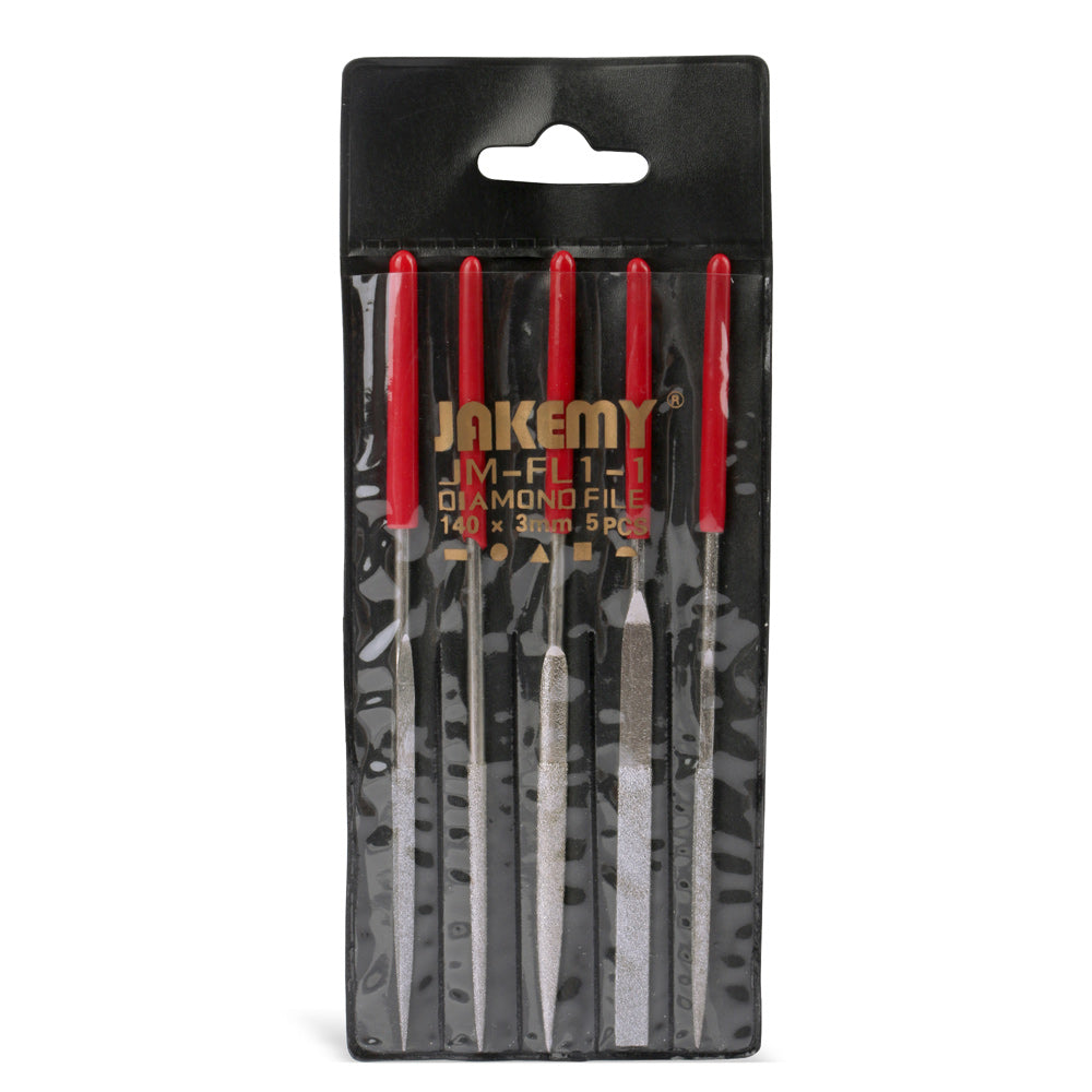 Jakemy JM-FL1-1 5PCS/Lot Diamante Shaping Rasp Small Woodworking Rasp Half Round Triangular Flat Quartet