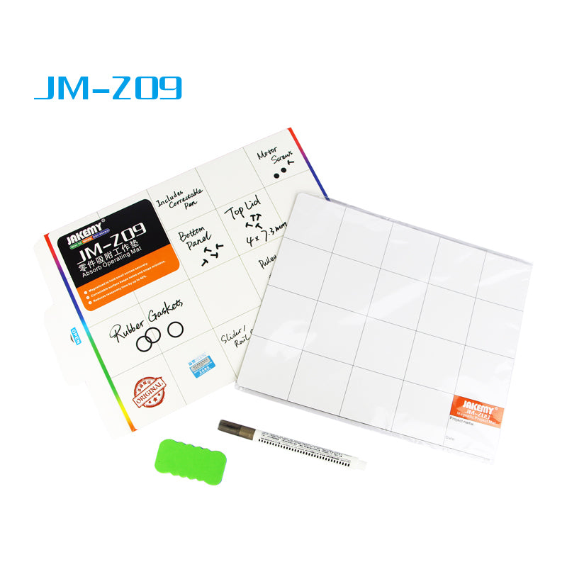 Jakemy JM-Z09 Writing Magnetic Parts Absorption Mat with Marker Pen, Size: 20 x 25cm