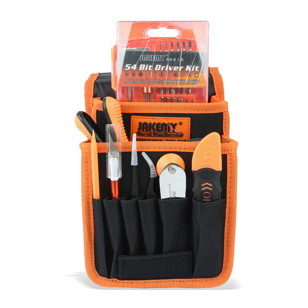 Jakemy JM-P11 70-in-1 Precision Screwdriver Tweezer Opening Tool Repairing Set with Canvas Bag