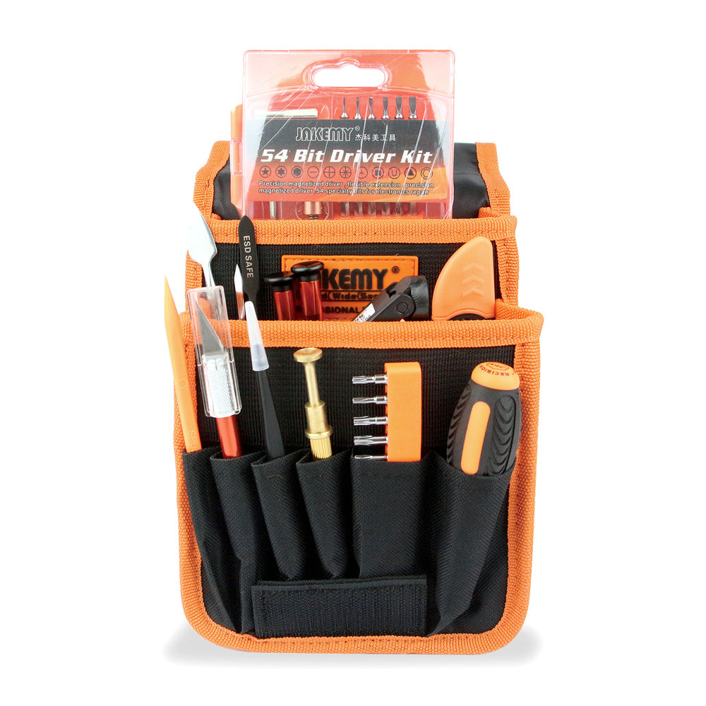 Jakemy JM-P12 83-in-1 Precision Screwdriver Opening Tool Crowbar Repair Tool Set with Canvas Bag