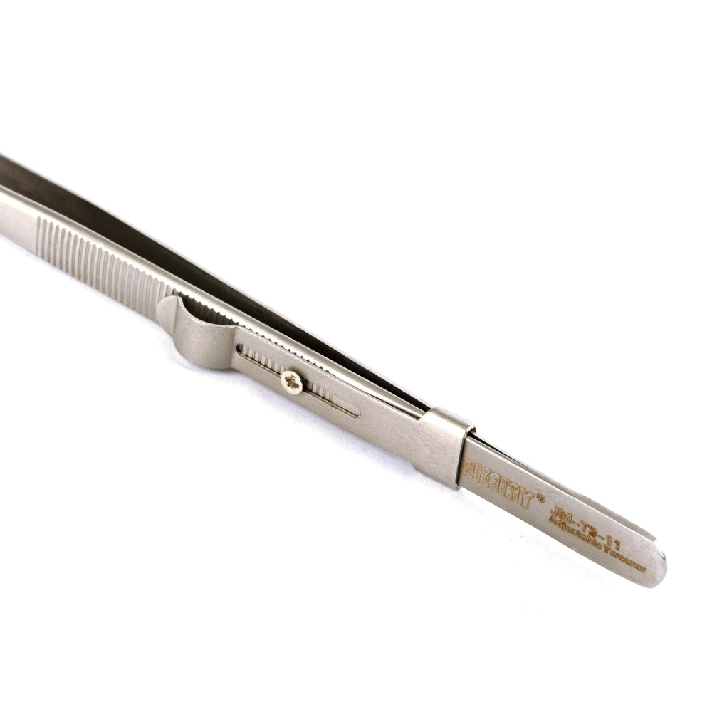 Jakemy SUS202 Stainless Steel Adjustable Straight Tweezers Cellphone Repair Tool JM-T9-11