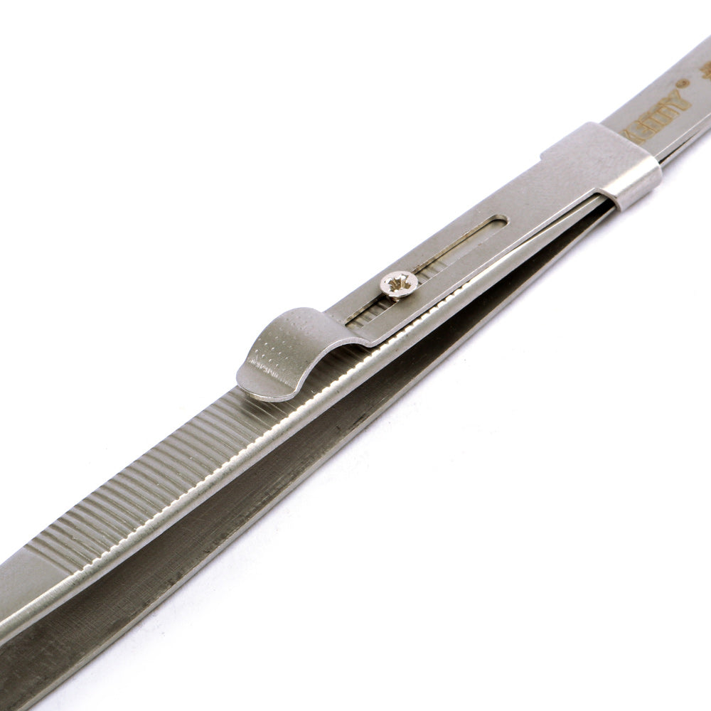 Jakemy SUS202 Stainless Steel Adjustable Straight Tweezers Cellphone Repair Tool JM-T9-11