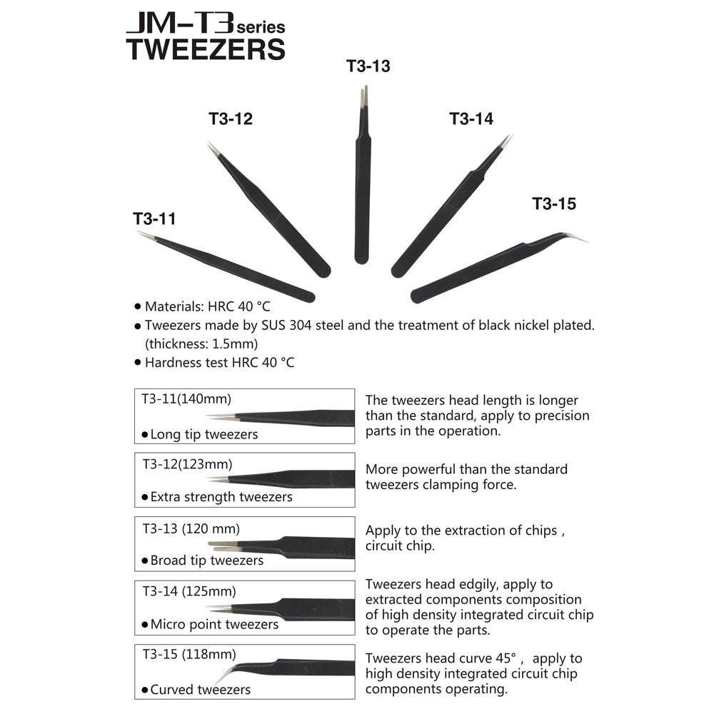 Jakemy JM-T3-T14 Professional Micro Point Tweezer