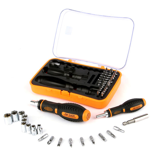 Jakemy JM-6101 53-in-1 Mobile Computer Bicycle Household Ratchet Hand Tools Mini Pocket Screwdriver Bits Set