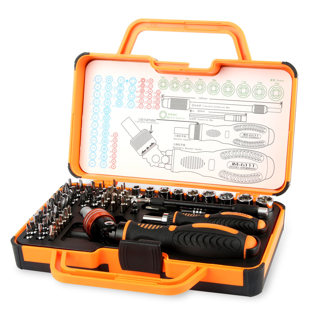 Jakemy JM-6111 69-in-1 Precision Screwdriver Hardware Repair Open Tools Demolition Kit
