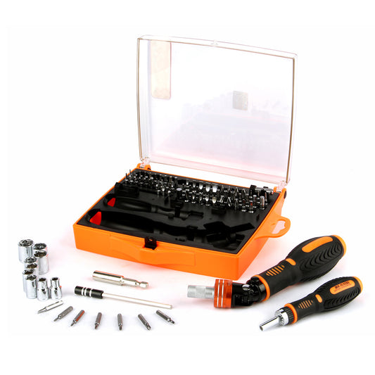 Jakemy 79-in-1 Speedy Labor-saving Ratchet Tool Set with 1/4 Socket Connector (JM-6108)