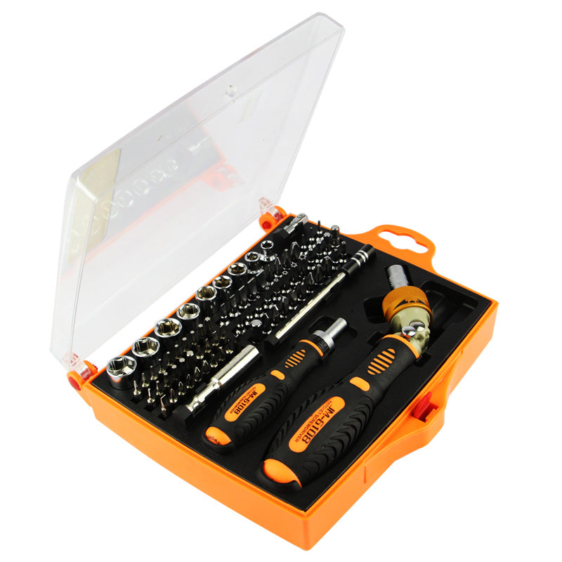 Jakemy 79-in-1 Speedy Labor-saving Ratchet Tool Set with 1/4 Socket Connector (JM-6108)