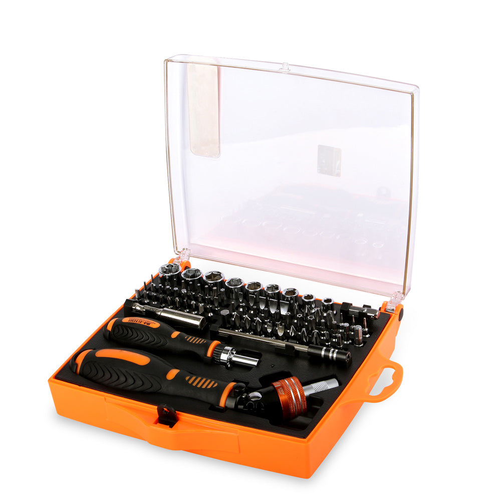 Jakemy 79-in-1 Speedy Labor-saving Ratchet Tool Set with 1/4 Socket Connector (JM-6108)